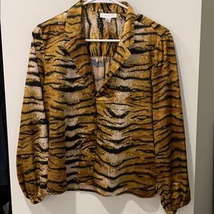 TOPSHOP tiger print blouse